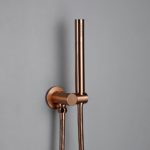 Ensemble de douche à encastrer avec pomme de douche, en laiton or brossé – Image 6