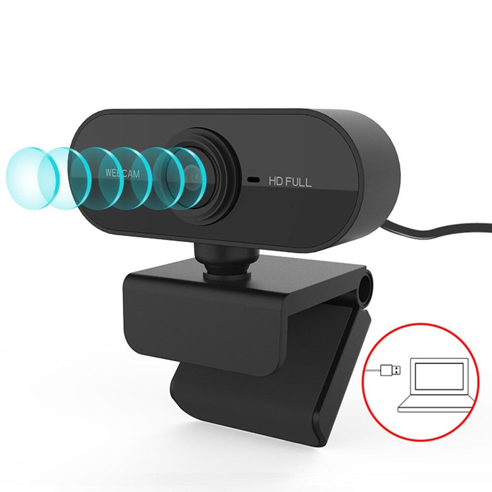 Webcam USB Full HD avec autofocus, double micro intégré et anneau