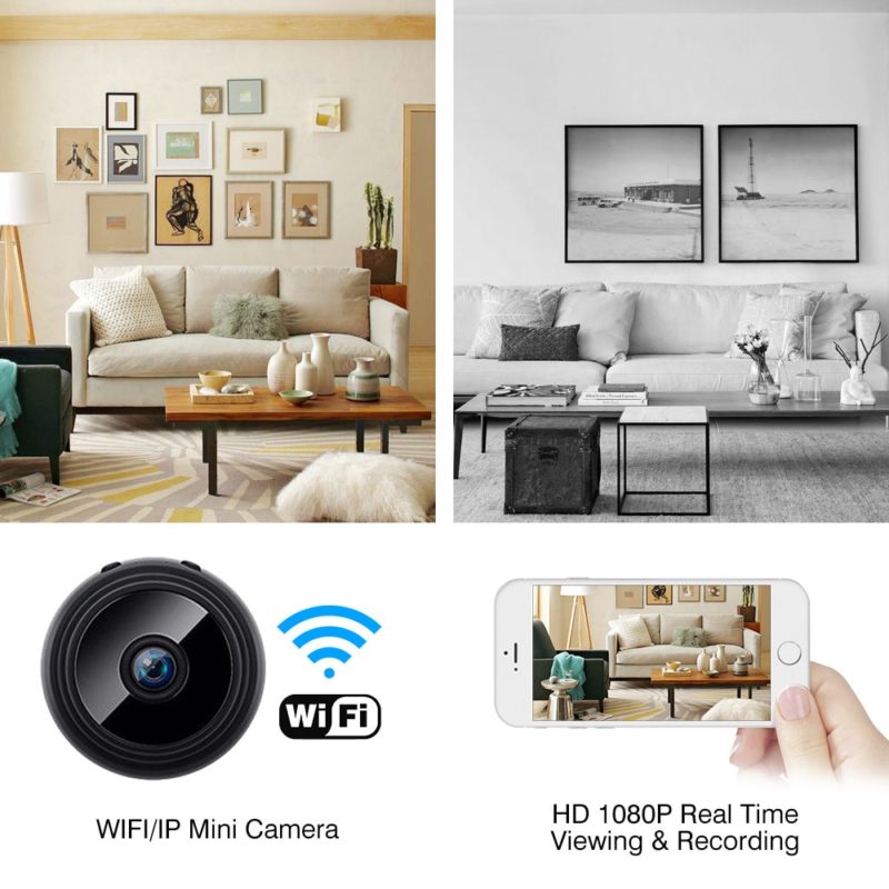 Mini caméra à vision nocturne 1080P, Wifi, avec carte Micro SD 32 GB – Image 3