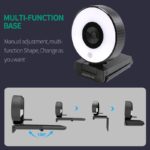 Webcam FHD 1080P 30fps, Streaming direct, Anneau LED, double micro et trépied – Image 5