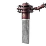 Microphone professionnel à condensateur en polyester, transparent et lisse