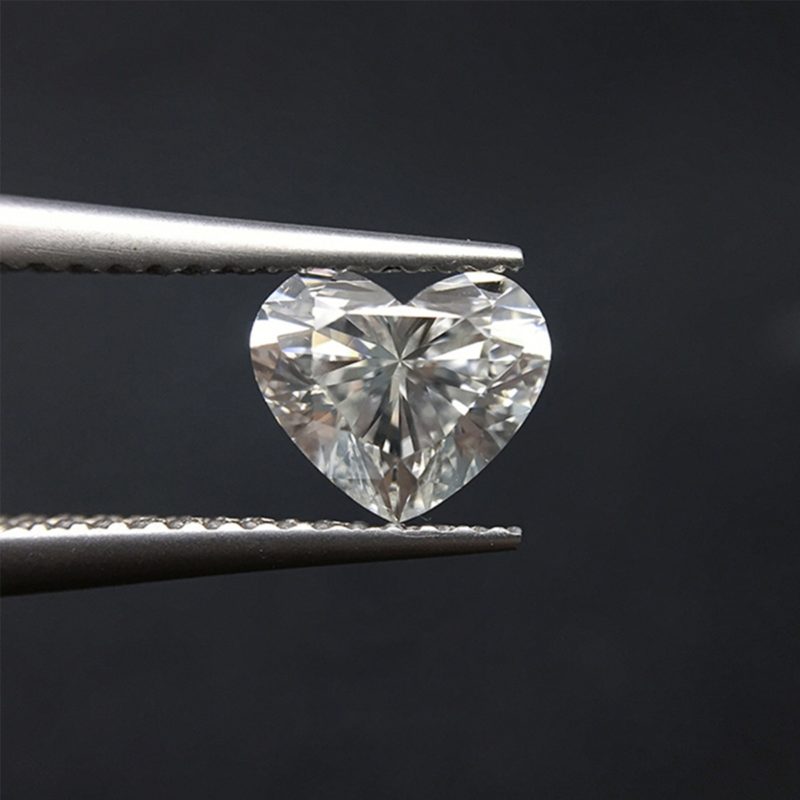 Pierre précieuse Moissanite de 0,3ct à 4ct, couleur D VVS1 en forme de cœur – Image 2