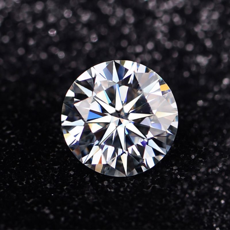 Pierre précieuse de Moissanite, 10ct, 14 mm, couleur G, VVS1, Belgium Cut, avec certificat GRA – Image 3