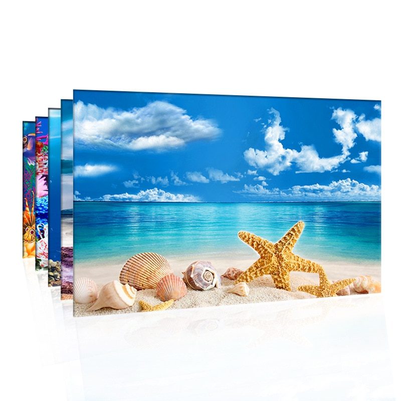 Fond d'aquarium recto verso, autocollant, paysage aquatique