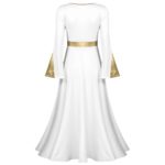 Robe de danse de Ballet à manches longues pour femme, célébration liturgique – Image 5