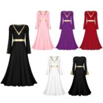 Robe de danse de Ballet à manches longues pour femme, célébration liturgique – Image 6