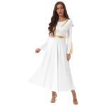 Robe de danse de Ballet à manches longues pour femme, célébration liturgique – Image 2