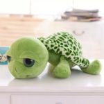 Peluche tortue avec grands yeux, 20 cm