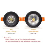 Spot LED COB encastrable, imperméable, norme IP65, pour zone humide, 5/7/12W – Image 6