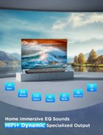 Barre de son 100W Surround, Bluetooth, Home cinéma, basse profonde, télécommande CEC – Image 3