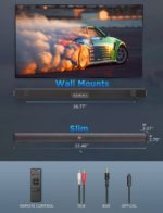 Barre de son 100W Surround, Bluetooth, Home cinéma, basse profonde, télécommande CEC – Image 6