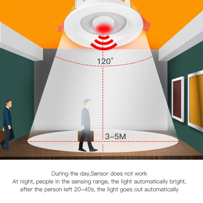 Spot LED avec détecteur de mouvement PIR, intelligent, 5/10/15/20W – Image 2