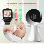 Babyphone avec montre connectée, caméra de bébé sans fil 2.4Ghz, alarme, température – Image 5