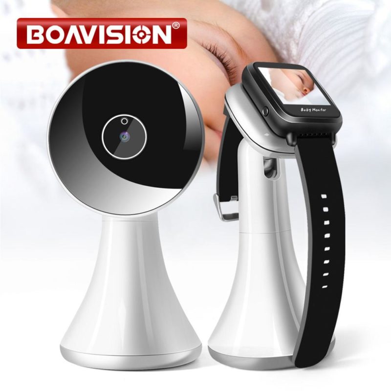 Babyphone avec montre connectée, caméra de bébé sans fil 2.4Ghz, alarme, température – Image 6