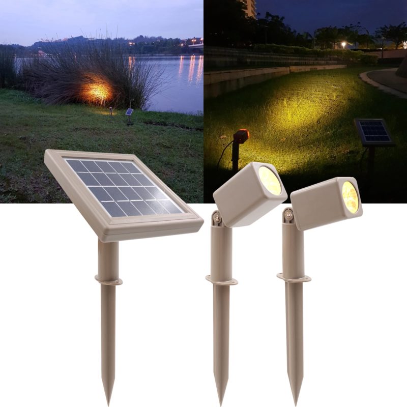 Projecteur LED hexagonal à énergie solaire, IP65 – Image 1