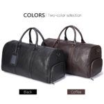 Sac de voyage en cuir véritable, grand sac pour le week-end – Image 3