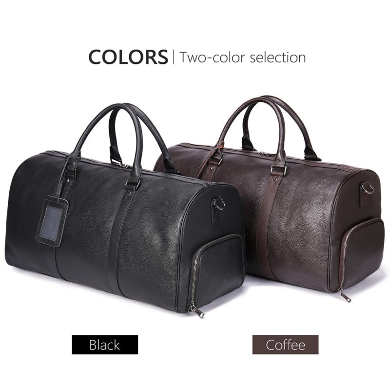 91879-44mdd4.jpg Sac de voyage en cuir véritable, grand sac pour le week-end – Image 3