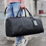 Sac de voyage en cuir véritable, grand sac pour le week-end – Image 2