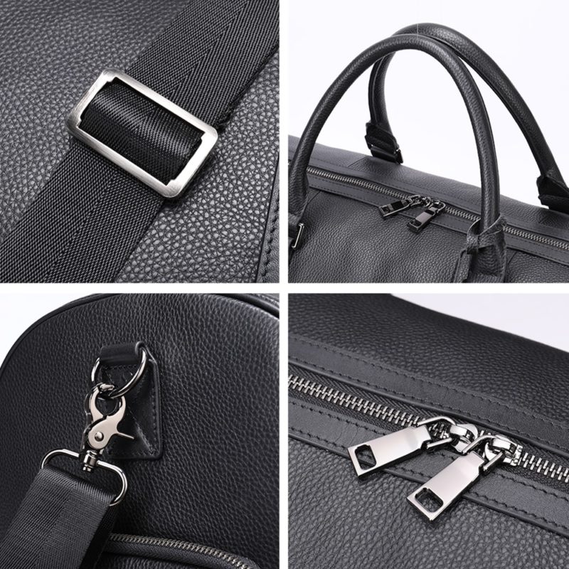 91879-vvckdp.jpg Sac de voyage en cuir véritable, grand sac pour le week-end – Image 6