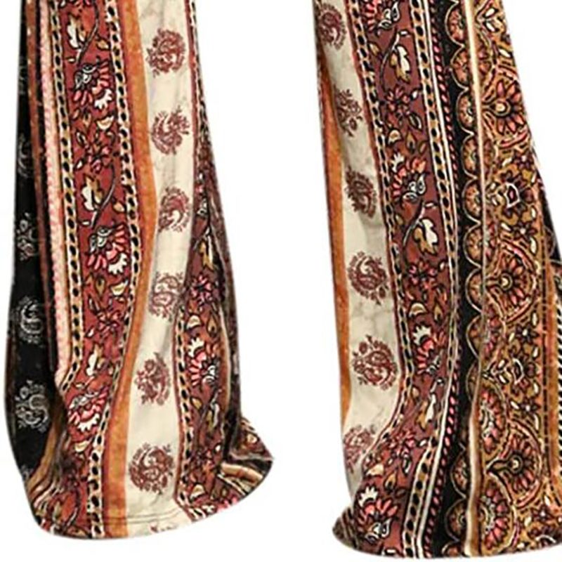 92521-xdjcym.jpg Pantalon évasé taille haute, imprimé, à cloche – Image 5