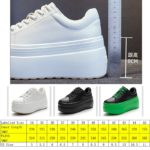 Baskets en cuir véritable décontractées, semelle compensée 8 cm – Image 6