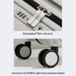 Valise de voyage haut de gamme à poignée large, à roulettes, serrure TSA – Image 5