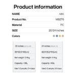 Valise de voyage haut de gamme à poignée large, à roulettes, serrure TSA – Image 16