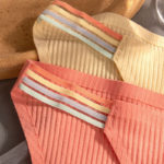 Lot de 3 culottes en coton à ceinture arc-en-ciel, taille basse – Image 4