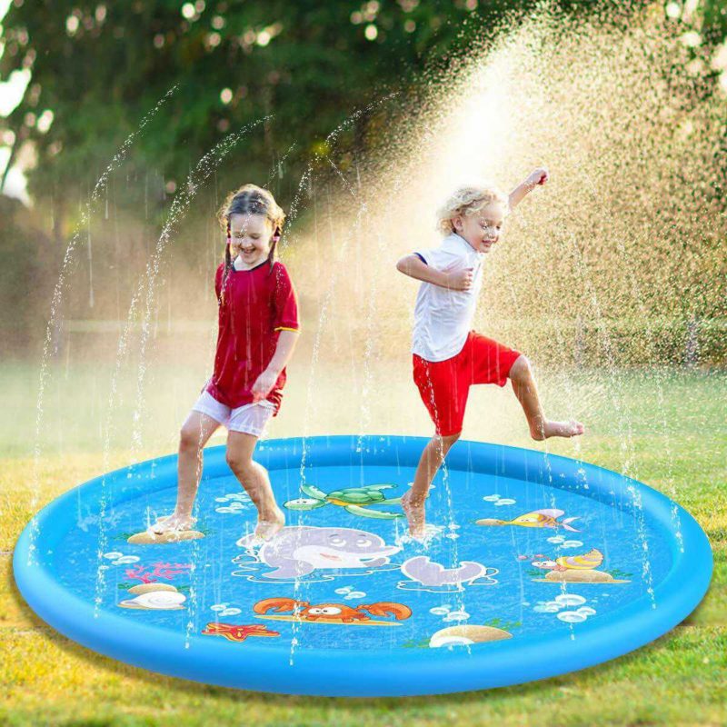 101183-kq6zzi.jpg Jeu d'arrosage d'eau amusant d'extérieur, gonflables, tapis de pulvérisation d'eau de cour – Image 5