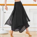 Pantalon de danse classique, tenue ample à jambes larges, 2 couches – Image 2