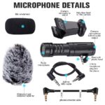 Microphone à condensateur pour caméra, prise 3.5mm, enregistrement, Ultra-large, pour Canon, Sony, Nikon, DSLR, DV – Image 2