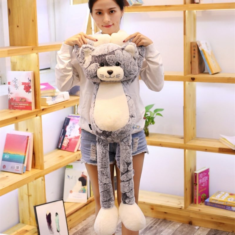 Peluche chat kawaii, longues jambes, de 50 à 90 cm – Image 4