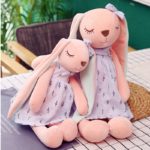 Peluche lapin à longues oreilles avec robe, 35 à 55 cm – Image 2