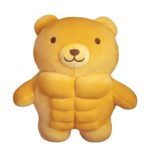 Peluche ours, cochon et lion musclé, 30 cm