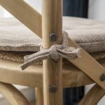 Lot de 4 coussins de chaise en lin, antidérapant, mémoire – Image 5