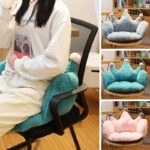 Coussin de chaise en peluche avec couronne, confortable, antidérapant, support lombaire – Image 5