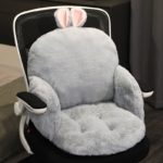 Coussin de chaise de bureau en fausse fourrure de lapin, doux, confortable et épais – Image 3