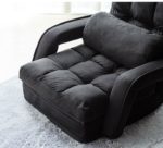 Fauteuil-lit pliable et réglable avec accoudoirs, idéal pour le salon ou la chambre à coucher – Image 4