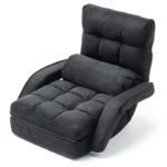 Fauteuil-lit pliable et réglable avec accoudoirs, idéal pour le salon ou la chambre à coucher