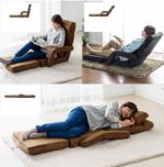 Fauteuil-lit pliable et réglable avec accoudoirs, idéal pour le salon ou la chambre à coucher – Image 6