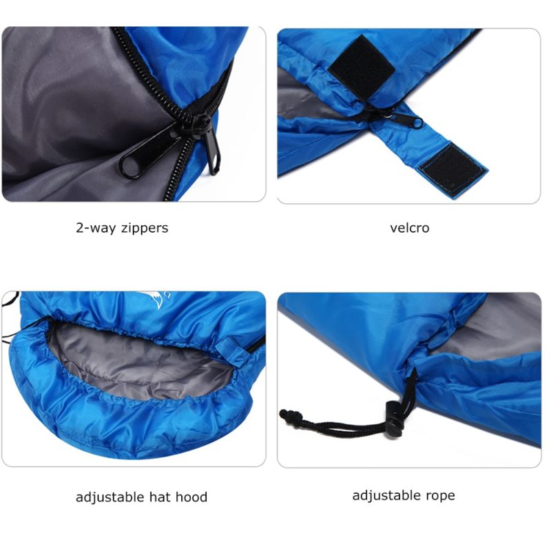 104280-0ibzuj.jpg Sac de couchage ultraléger pour enfant et adulte, 1kg, 3 saisons, avec sac – Image 5