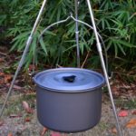 Trépied de feu de camp, pliant et réglable en alliage d'aluminium avec sac – Image 4