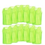 Lot de 12 gilets d'entraînement pour enfant et adulte, respirant, entraînement d'équipe