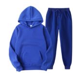 Ensemble 2 pièces, Jogging décontracté en molleton, surdimensionné, à capuche – Image 3