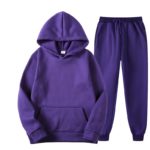 Ensemble 2 pièces, Jogging décontracté en molleton, surdimensionné, à capuche – Image 6