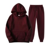 Ensemble 2 pièces, Jogging décontracté en molleton, surdimensionné, à capuche – Image 4
