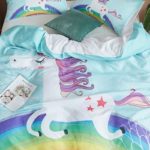 Ensemble 2 à 3 pièces imprimé licorne, housse de couette et taies d'oreiller – Image 4