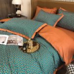 Ensemble 4 pièces en coton égyptien imprimé, housse de couette, drap de lit et taies d'oreiller – Image 4