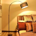 Lampadaire LED avec télécommande à hauteur réglable, Base en marbre, 185 cm – Image 4