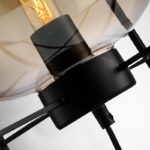 Lampadaire sur pied en verre ambré ou fumé, 40W – Image 4